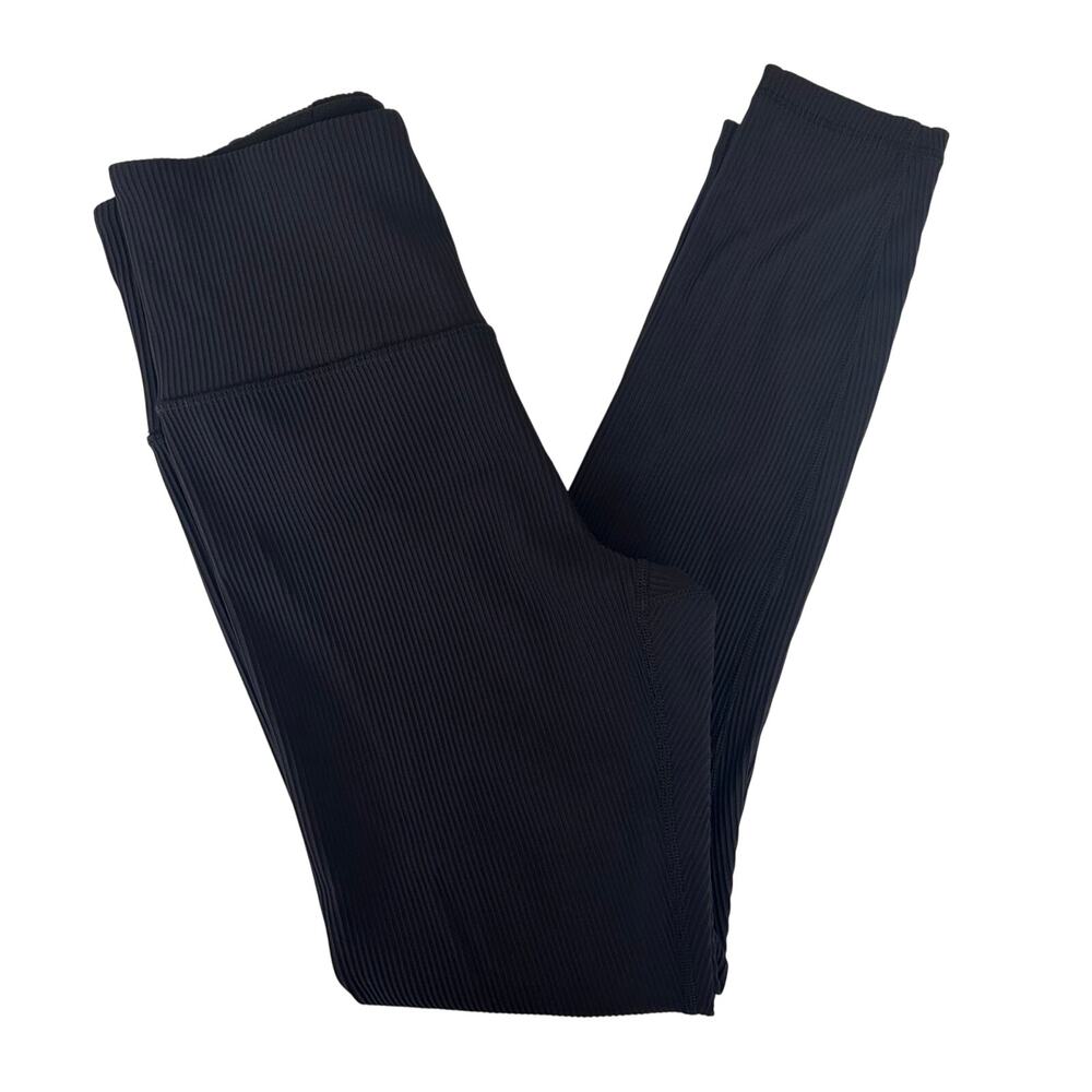 Athleta Black Ribbed Leggings